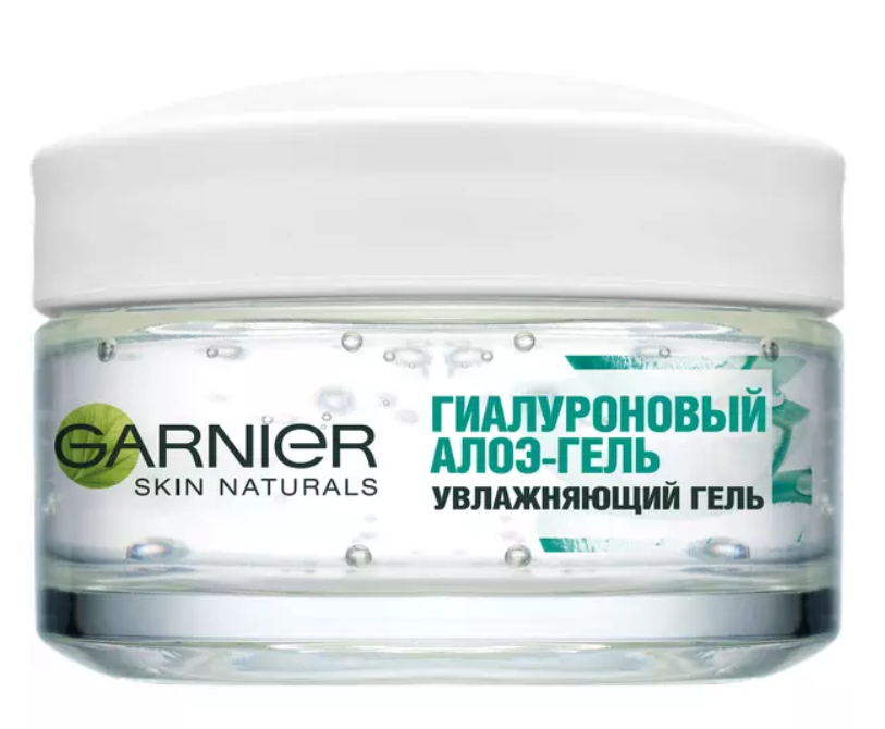 фото упаковки Garnier Skin Naturals Гиалуроновый алоэ-гель дневной, гель, для нормальной и смешанной кожи, 50 мл, 1 шт. фото упаковки Garnier Skin Naturals Гиалуроновый алоэ-гель дневной