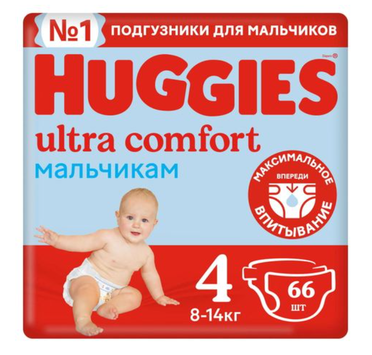 фото упаковки Huggies Ultra Comfort Подгузники детские