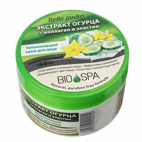 фото упаковки Belle Jardin Bio Spa Крем для лица увлажняющий Экстракт огурца + коллаген и эластин