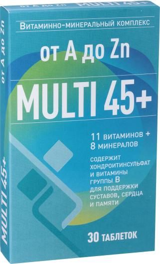фото упаковки Витаминно-минеральный комплекс от А до Zn 45+