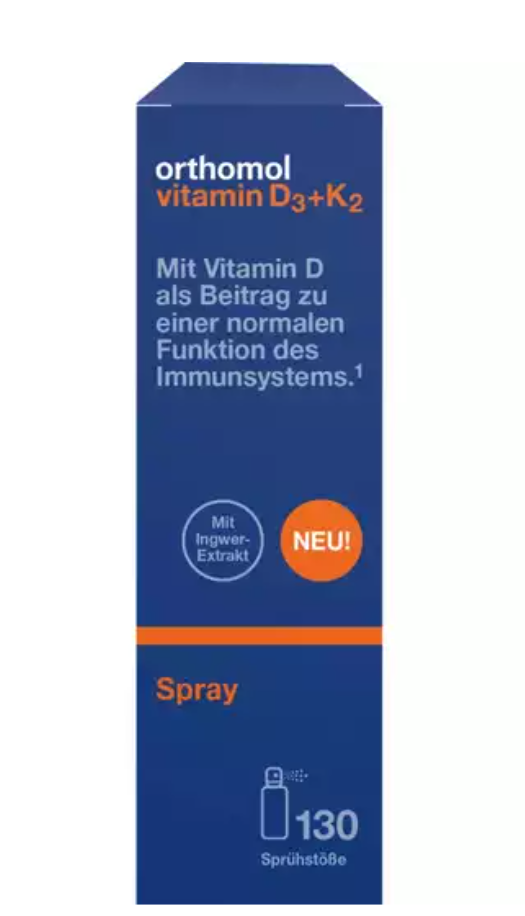 Orthomol Витамины D3 + K2, спрей, для иммунной системы и здоровья костей, 20 мл, 1 шт.