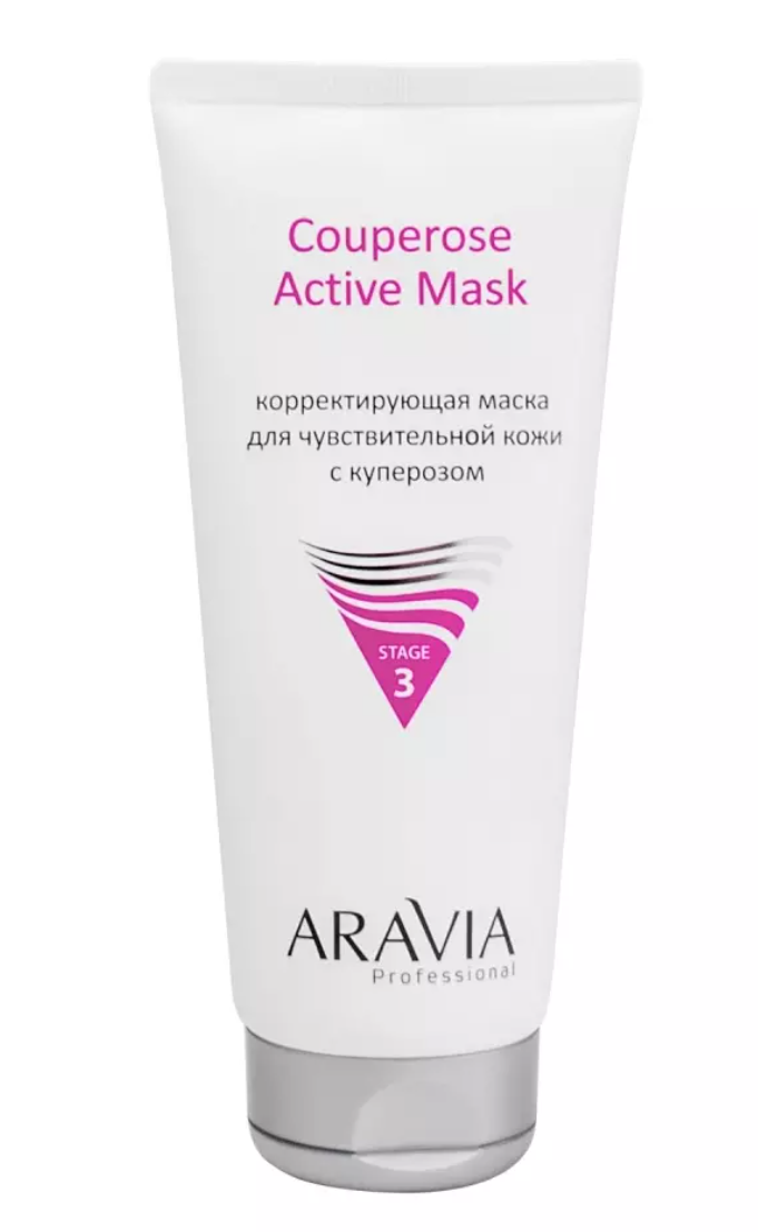 фото упаковки Aravia Professional Корректирующая маска, маска для лица, для чувствительной кожи с куперозом, 200 мл, 1 шт. фото упаковки Aravia Professional Корректирующая маска