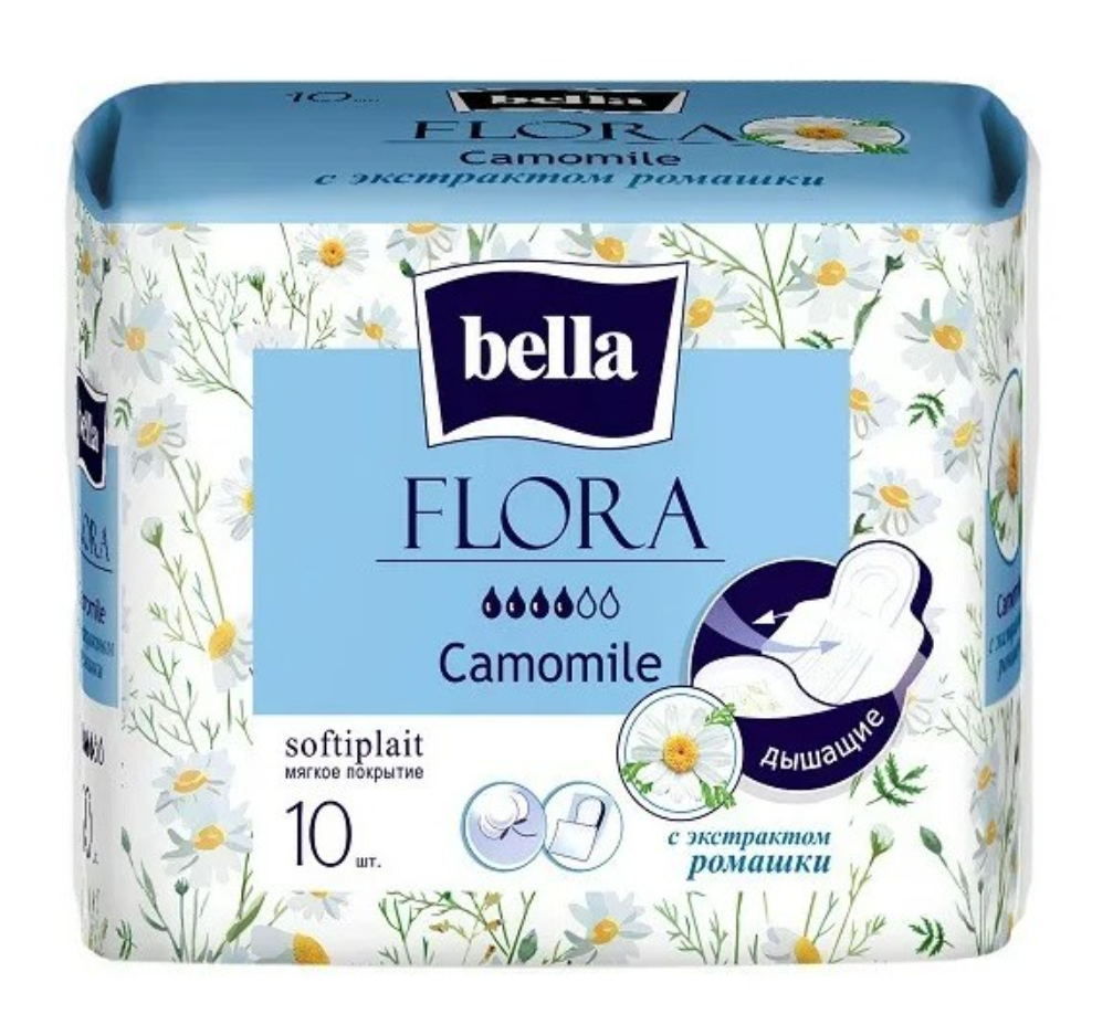 фото упаковки Bella Flora Camomile прокладки гигиенические