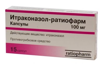 Итраконазол-ратиофарм, 100 мг, капсулы, 15 шт. купить по цене от 378 руб в Невинномысске, заказать с доставкой в аптеку, инструкция по применению, отзывы, аналоги, Rusan Pharma