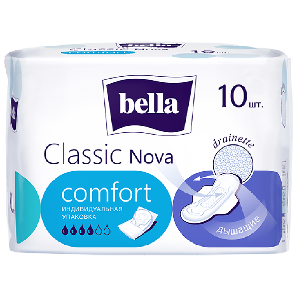 фото упаковки Bella Nova Classic Comfort drainette Прокладки
