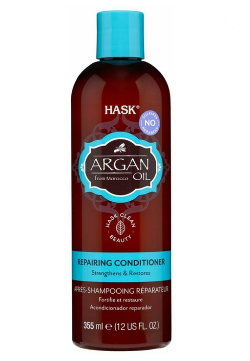 Hask Кондиционер с Аргановым маслом, кондиционер для волос, восстанавливающий, 355 мл, 1 шт.