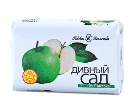 Невская Косметика Мыло туалетное Дивный сад, зеленое яблоко, 90 г, 1 шт.