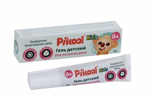 Pikool Гель детский для полости рта, гель для местного применения, охлаждающий и успокаивающий, 10 г, 1 шт.