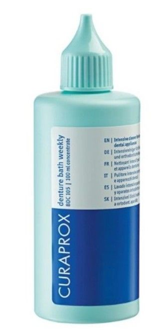 Curaprox Weekly Жидкость для еженедельного ухода за зубными протезами, жидкость, 100 мл, 1 шт.