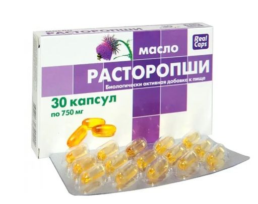 Расторопши масло, капсулы, 30 шт.