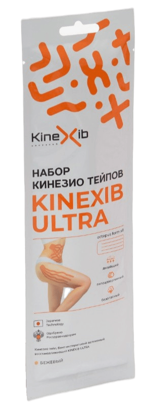 Kinexib Ultra Набор Кинезио тейпов, кинезио тейп, бежевый, 8 шт.