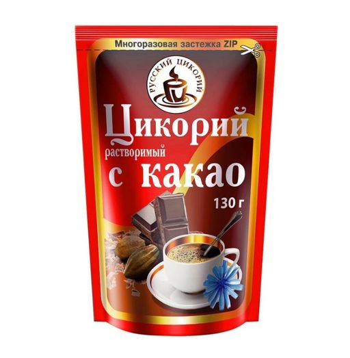 Цикорий Русский с какао, порошок растворимый, 130 г, 1 шт.