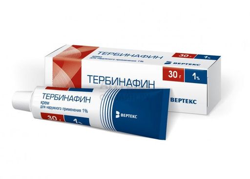 Тербинафин, 1%, крем для наружного применения, 30 г, 1 шт.