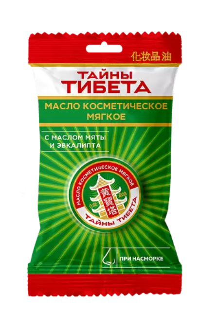 Тайны Тибета Масло косметическое мягкое, масло, эвкалипт и масло мяты, 4 г, 1 шт.