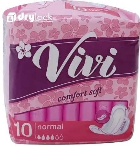 Vivi Comfort Soft Normal прокладки женские гигиенические, 4 капли, прокладки гигиенические, 10 шт.