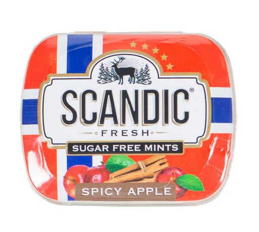 Scandic Конфеты без сахара, конфеты, яблоко, 14 г, 1 шт.