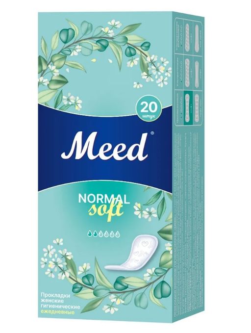 Meed Normal Soft Прокладки ежедневные целлюлозные, прокладки гигиенические, 20 шт.